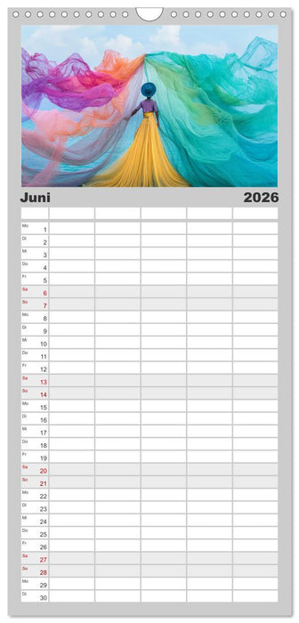 Netzpoesie: Ein Jahr in Farben (CALVENDO Familienplaner 2026)