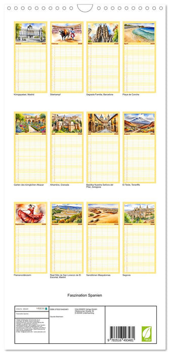 Faszination Spanien (CALVENDO Familienplaner 2026)