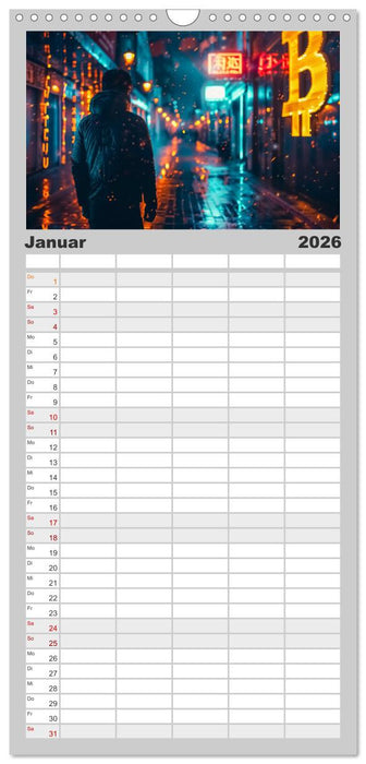 Bitcoin und Beyond (CALVENDO Familienplaner 2026)