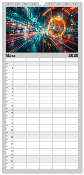 Bitcoin und Beyond (CALVENDO Familienplaner 2026)