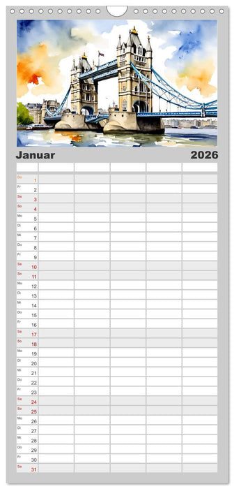 London - Metropole auf der Insel (CALVENDO Familienplaner 2026)