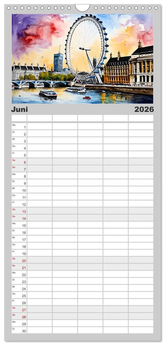 London - Metropole auf der Insel (CALVENDO Familienplaner 2026)