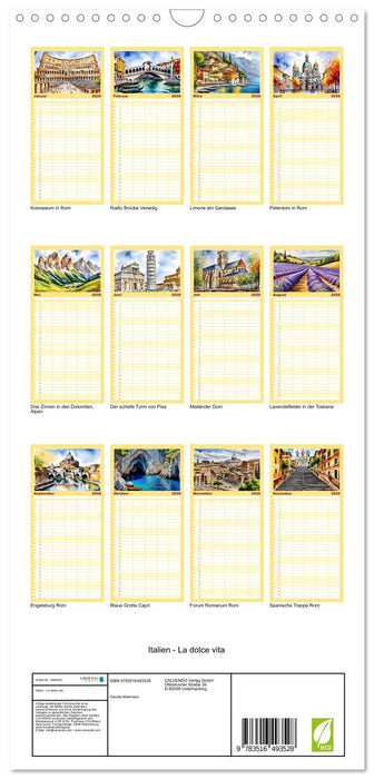 Italien - La dolce vita (CALVENDO Familienplaner 2026)