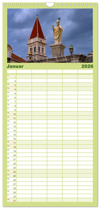 Kroatien - Dalmatien (CALVENDO Familienplaner 2026)