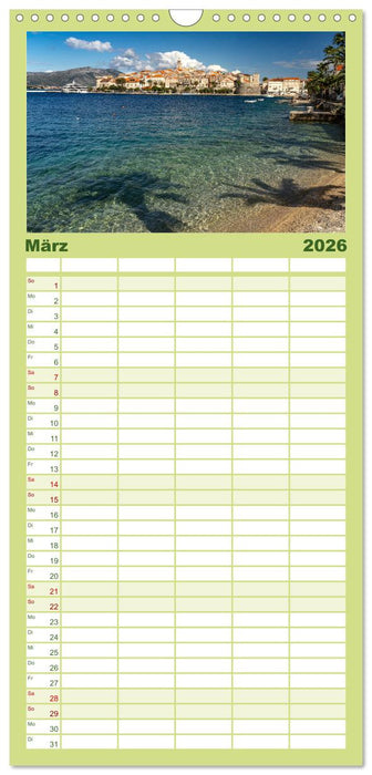 Kroatien - Dalmatien (CALVENDO Familienplaner 2026)