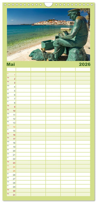 Kroatien - Dalmatien (CALVENDO Familienplaner 2026)