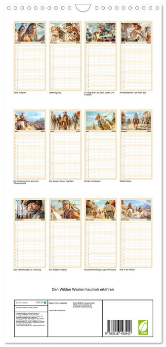 Den Wilden Westen hautnah erfahren (CALVENDO Familienplaner 2026)