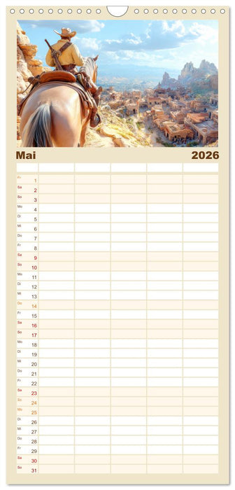 Den Wilden Westen hautnah erfahren (CALVENDO Familienplaner 2026)