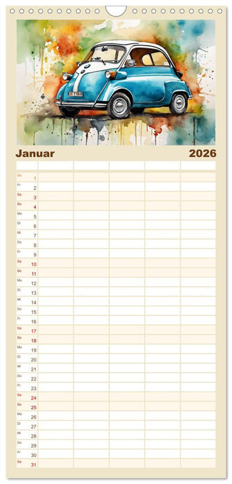 Oldtimer - Kultmodelle aus den 1960er Jahren (CALVENDO Familienplaner 2026)