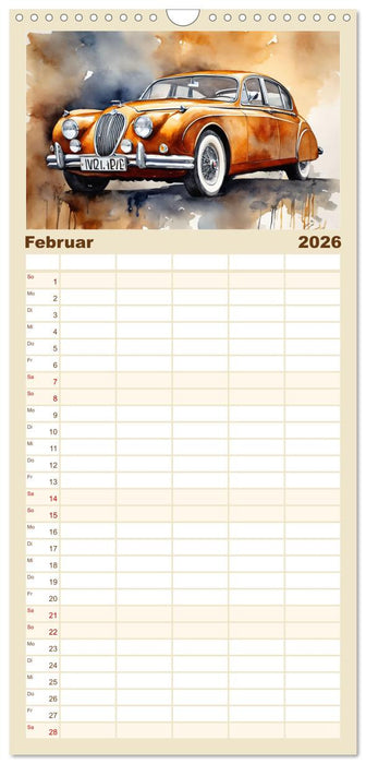 Oldtimer - Kultmodelle aus den 1960er Jahren (CALVENDO Familienplaner 2026)