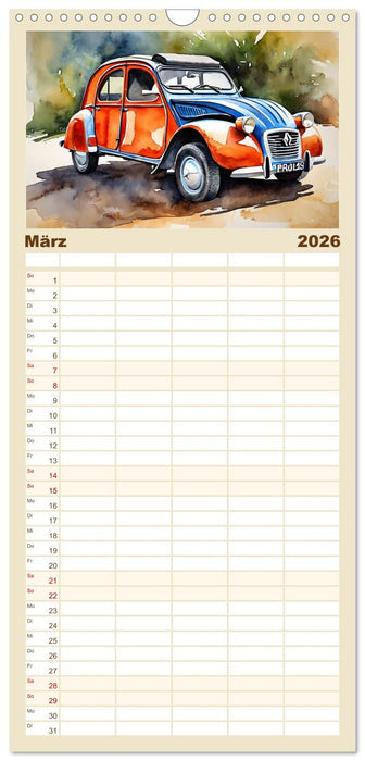 Oldtimer - Kultmodelle aus den 1960er Jahren (CALVENDO Familienplaner 2026)