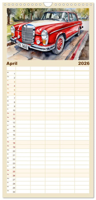 Oldtimer - Kultmodelle aus den 1960er Jahren (CALVENDO Familienplaner 2026)