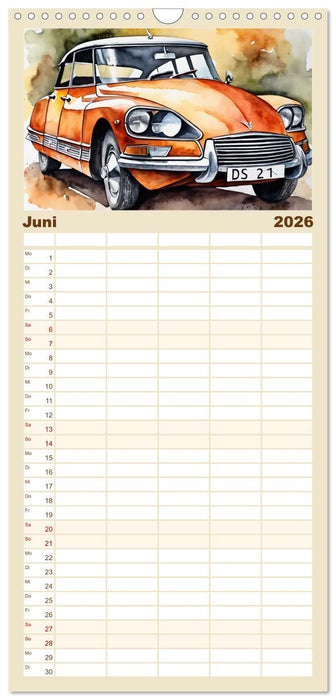 Oldtimer - Kultmodelle aus den 1960er Jahren (CALVENDO Familienplaner 2026)