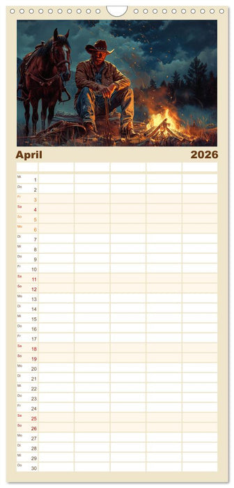 Pferde, Staub und Freiheit (CALVENDO Familienplaner 2026)