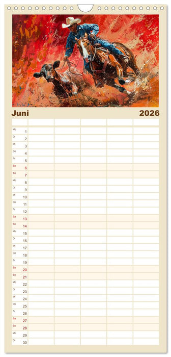 Pferde, Staub und Freiheit (CALVENDO Familienplaner 2026)
