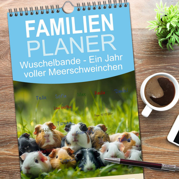 Wuschelbande - Ein Jahr voller Meerschweinchen (CALVENDO Familienplaner 2026)