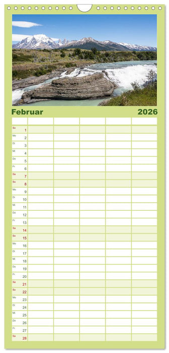 Chile - Facetten landschaftlicher Vielfalt (CALVENDO Familienplaner 2026)