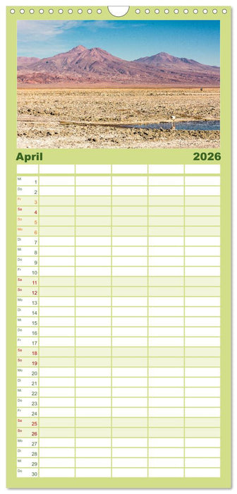 Chile - Facetten landschaftlicher Vielfalt (CALVENDO Familienplaner 2026)