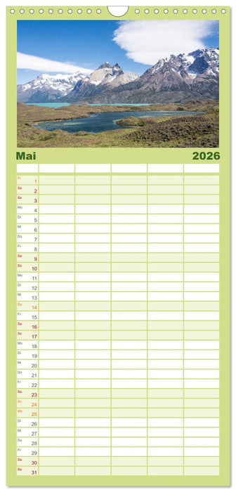 Chile - Facetten landschaftlicher Vielfalt (CALVENDO Familienplaner 2026)