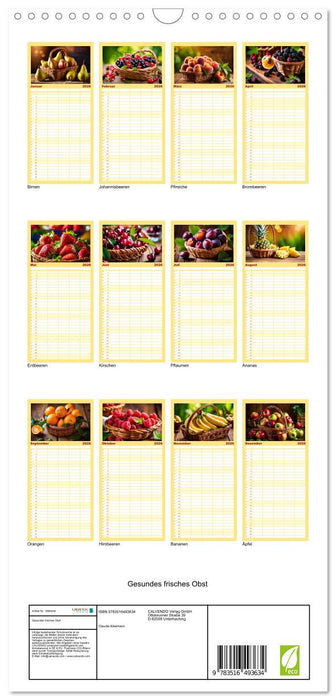 Gesundes frisches Obst (CALVENDO Familienplaner 2026)