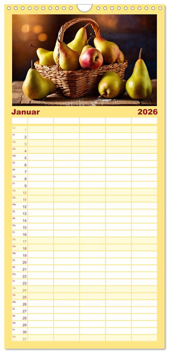 Gesundes frisches Obst (CALVENDO Familienplaner 2026)