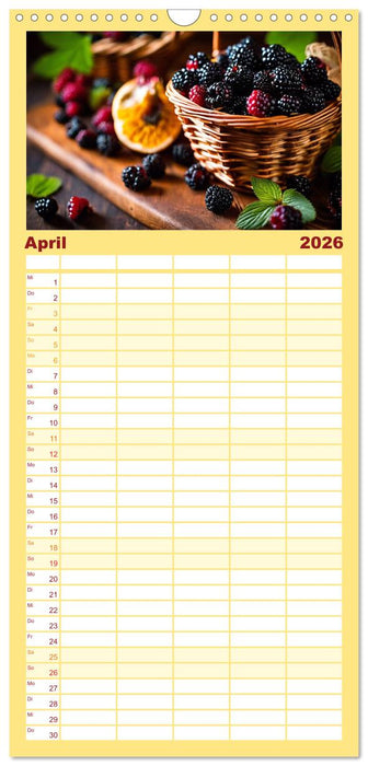 Gesundes frisches Obst (CALVENDO Familienplaner 2026)