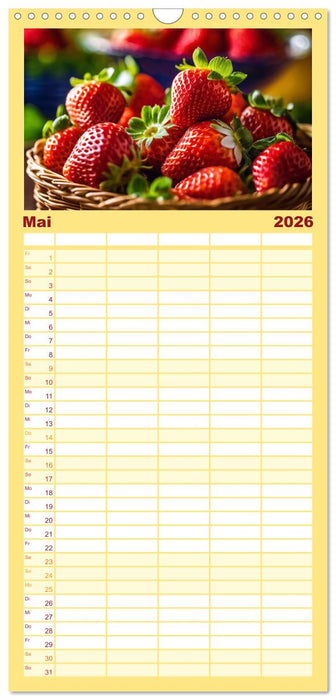 Gesundes frisches Obst (CALVENDO Familienplaner 2026)