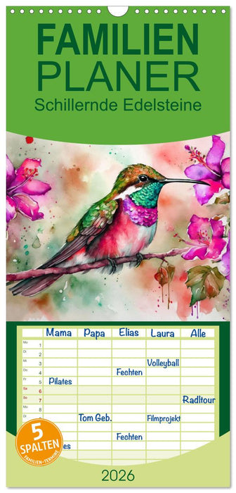 Schillernde Edelsteine (CALVENDO Familienplaner 2026)