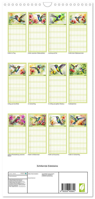 Schillernde Edelsteine (CALVENDO Familienplaner 2026)