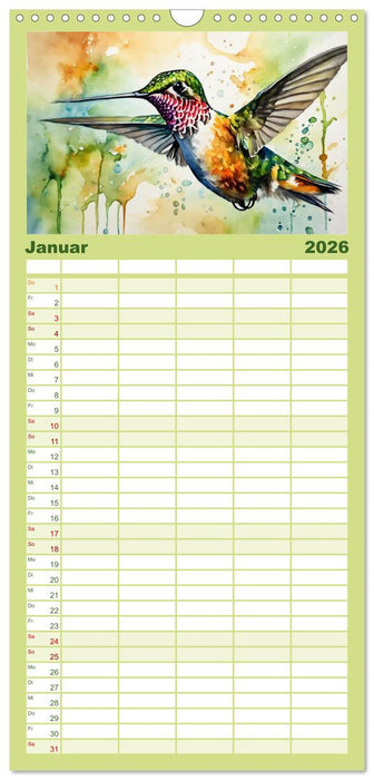 Schillernde Edelsteine (CALVENDO Familienplaner 2026)