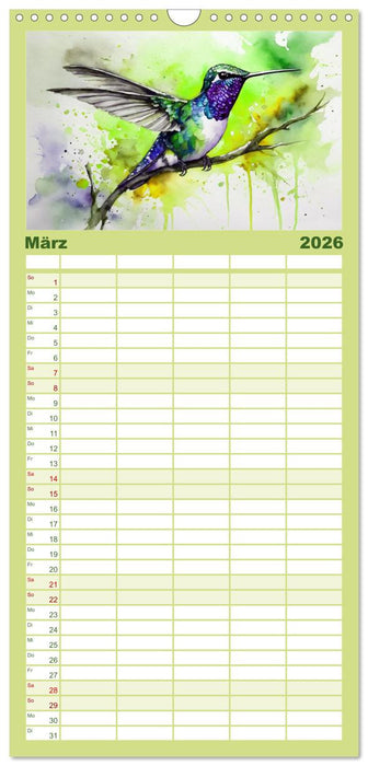 Schillernde Edelsteine (CALVENDO Familienplaner 2026)