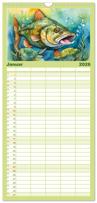 Geheimnisvolle Unterwasserwelten (CALVENDO Familienplaner 2026)