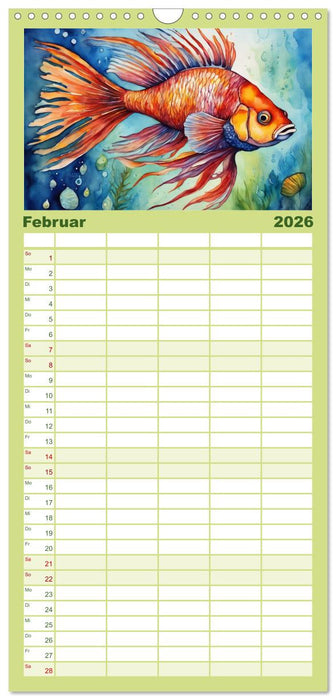 Geheimnisvolle Unterwasserwelten (CALVENDO Familienplaner 2026)