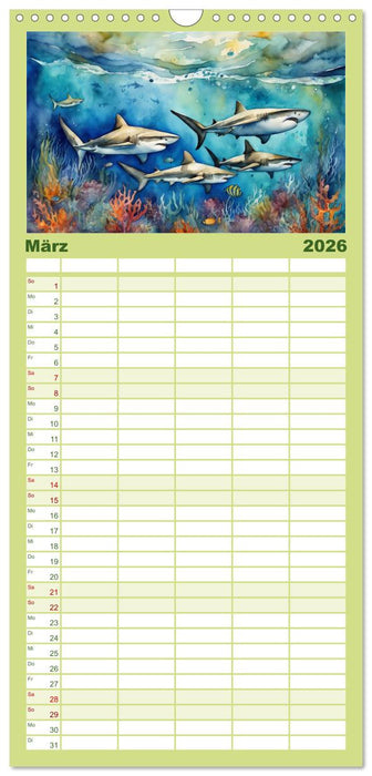 Geheimnisvolle Unterwasserwelten (CALVENDO Familienplaner 2026)