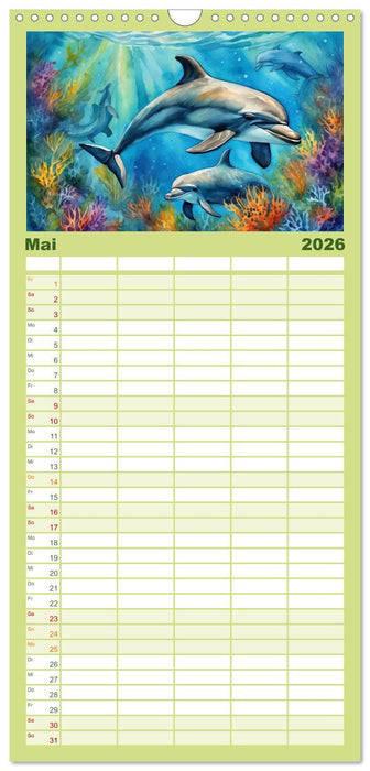 Geheimnisvolle Unterwasserwelten (CALVENDO Familienplaner 2026)