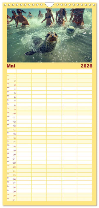 Tierische Balljunkies (CALVENDO Familienplaner 2026)