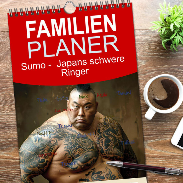 Sumo - Japans schwere Ringer (CALVENDO Familienplaner 2026)