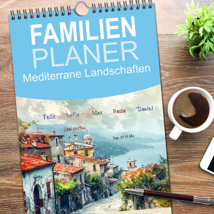 Mediterrane Landschaften (CALVENDO Familienplaner 2026)