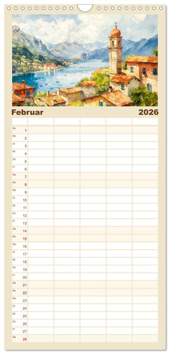 Mediterrane Landschaften (CALVENDO Familienplaner 2026)