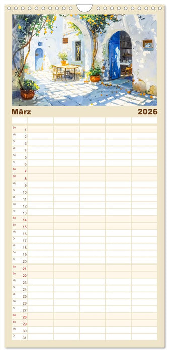 Mediterrane Landschaften (CALVENDO Familienplaner 2026)