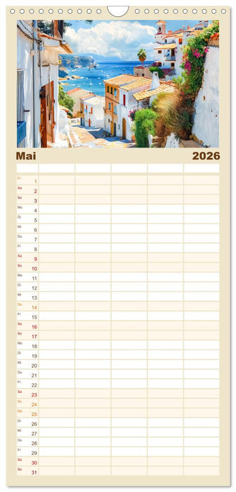 Mediterrane Landschaften (CALVENDO Familienplaner 2026)