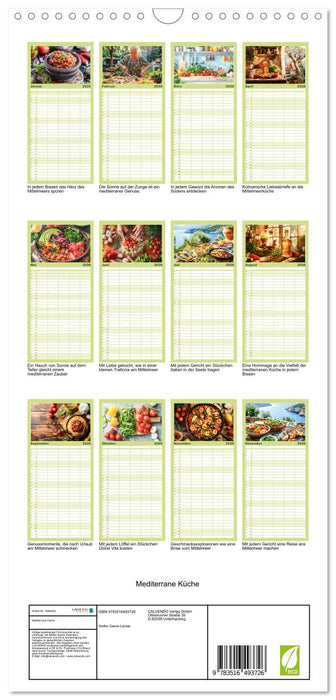 Mediterrane Küche (CALVENDO Familienplaner 2026)