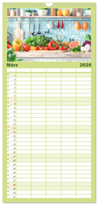 Mediterrane Küche (CALVENDO Familienplaner 2026)