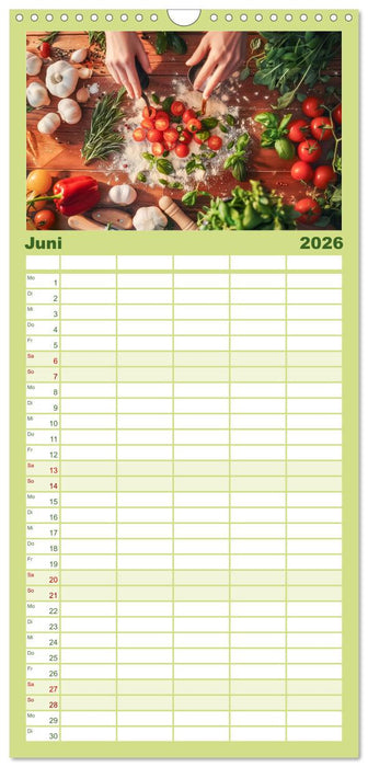 Mediterrane Küche (CALVENDO Familienplaner 2026)