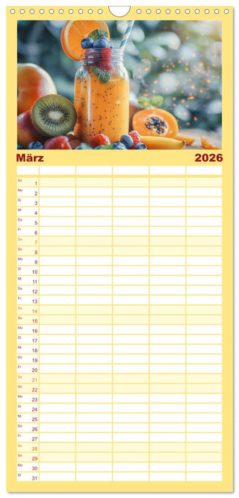 Leckere Smoothies (CALVENDO Familienplaner 2026)