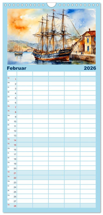 Großsegler aus vergangenen Zeiten (CALVENDO Familienplaner 2026)