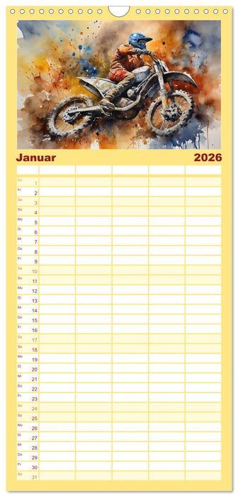 Sehnsucht Motorradfahren (CALVENDO Familienplaner 2026)