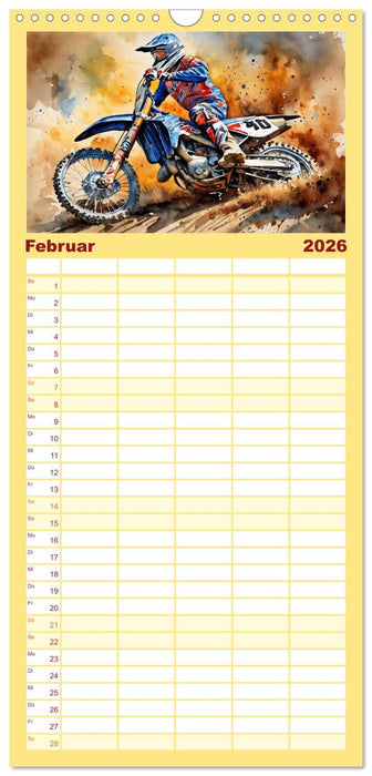 Sehnsucht Motorradfahren (CALVENDO Familienplaner 2026)