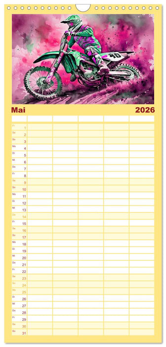 Sehnsucht Motorradfahren (CALVENDO Familienplaner 2026)