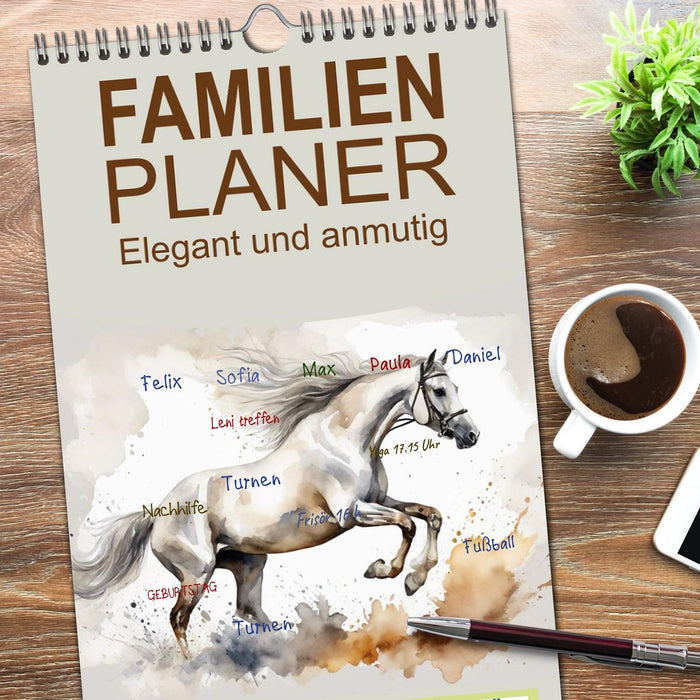 Elegant und anmutig (CALVENDO Familienplaner 2026)